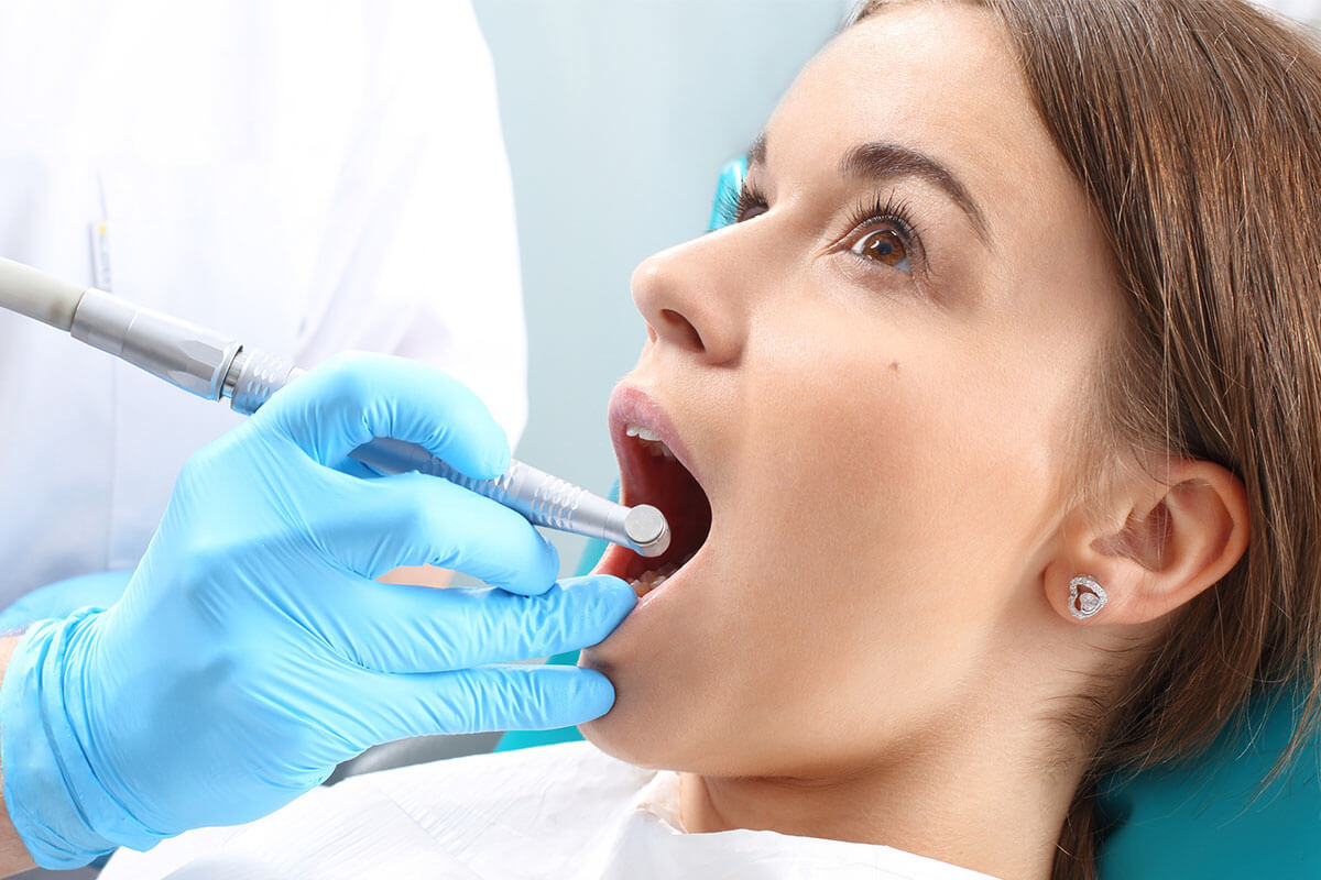 Girl getting root canal